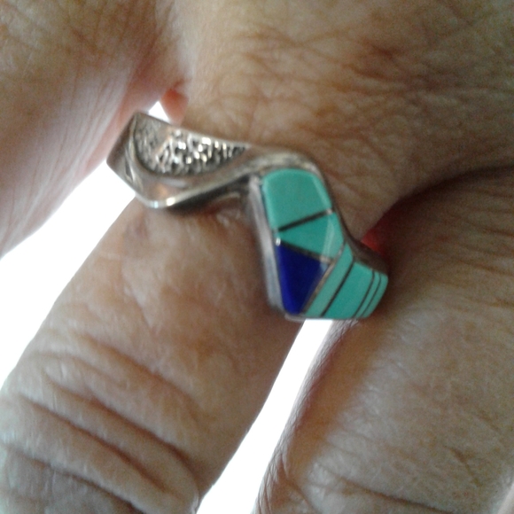 Vintage Zuni Multistone Native American Ring - Picture 11 of 13